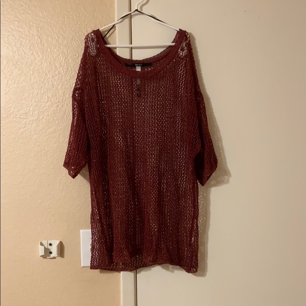 Kensie Mesh Style Top